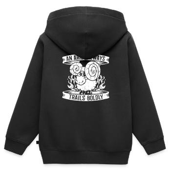 Widder Horoskop Sternzeichen Zodiac Aries - Kinder Premium Organic Zip Hoodie - Schwarz - Hinten - AI Model Kid Male (0cm)
