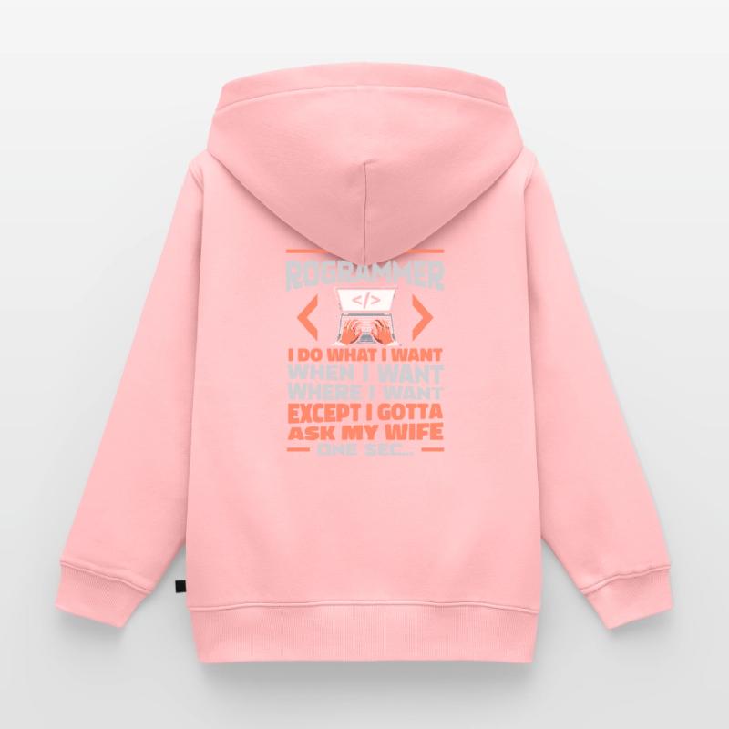 Entwickler Coder Programmierer Kinder Premium Organic Zip Hoodie