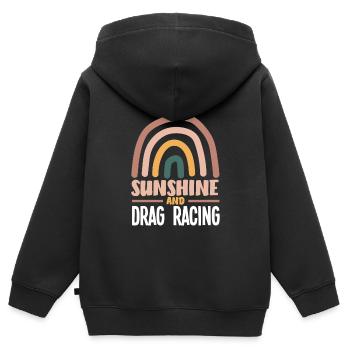 Lustiges Autorennen Auto Rennen Geschenk - Kinder Premium Organic Zip Hoodie - Schwarz - Hinten - AI Model Kid Male (0cm)