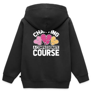 Infirmier - Sweat Premium à capuche zippé enfant bio - noir - Dos - AI Model Kid Male (0cm)