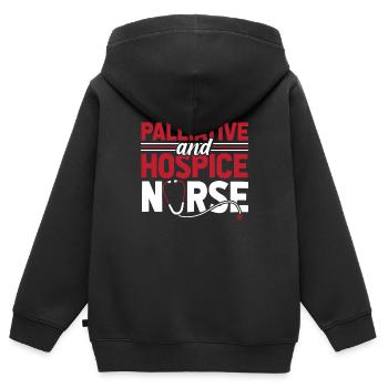 Krankenschwester Infirmière en soins palliatifs et en soins palliatifs - Sweat Premium à capuche zippé enfant bio - noir - Dos - AI Model Kid Male (0cm)