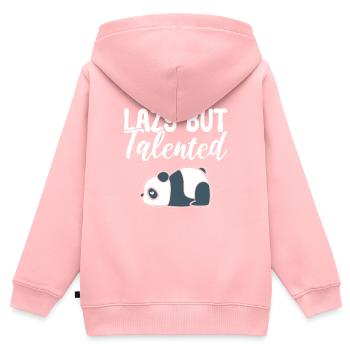 Lazy But Talented Zoowärter - Kinder Premium Organic Zip Hoodie - Rosa - Hinten - AI Model Kid Female (0cm)