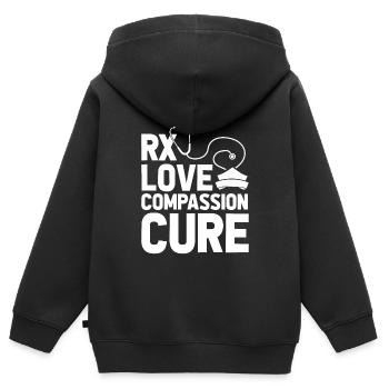Infirmier - Sweat Premium à capuche zippé enfant bio - noir - Dos - AI Model Kid Male (0cm)