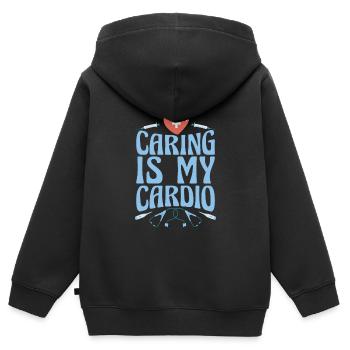 infirmier - Sweat Premium à capuche zippé enfant bio - noir - Dos - AI Model Kid Male (0cm)