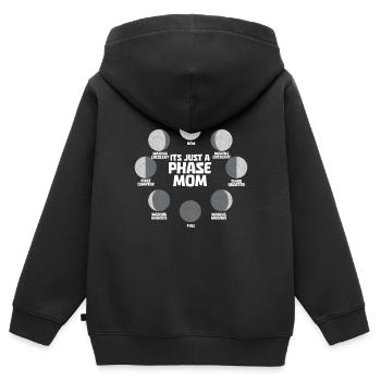 Mond Luna Juste une phase de lune - Sweat Premium à capuche zippé enfant bio - noir - Dos - AI Model Kid Male (0cm)