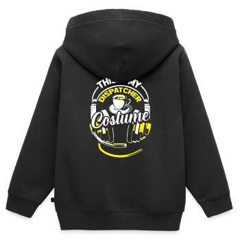 Notruf Leitstelle Einsatzzentrale - Kinder Premium Organic Zip Hoodie - Schwarz - Hinten - AI Model Kid Male (0cm)