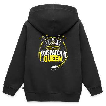 Notruf Leitstelle Einsatzzentrale - Kinder Premium Organic Zip Hoodie - Schwarz - Hinten - AI Model Kid Male (0cm)
