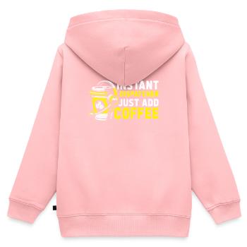 Notruf Leitstelle Einsatzzentrale Koffeinkaffee - Kinder Premium Organic Zip Hoodie - Rosa - Hinten - AI Model Kid Female (0cm)