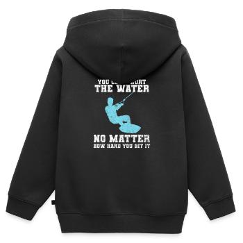 Lustiges Wakeboarden Wakeboarder - Kinder Premium Organic Zip Hoodie - Schwarz - Hinten - AI Model Kid Male (0cm)