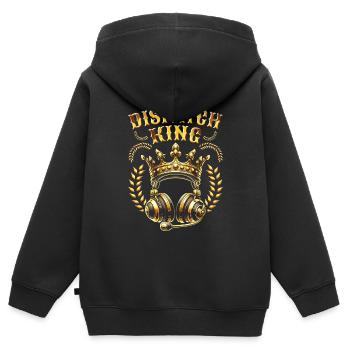 Notruf Leitstelle Einsatzzentrale - Kinder Premium Organic Zip Hoodie - Schwarz - Hinten - AI Model Kid Male (0cm)