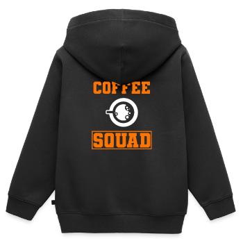 Kaffeeliebhaber Café -Arbeiter - Kinder Premium Organic Zip Hoodie - Schwarz - Hinten - AI Model Kid Male (0cm)
