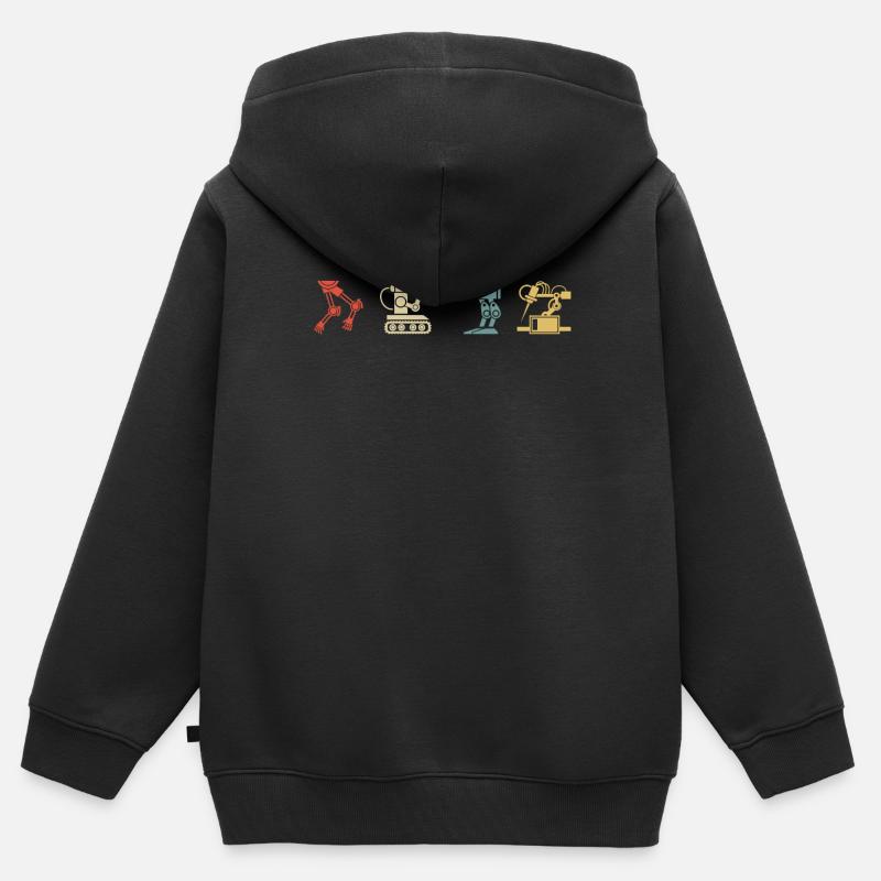 Robotics Robot Programmer - Kids Premium Organic Zip-up Hoodie - black