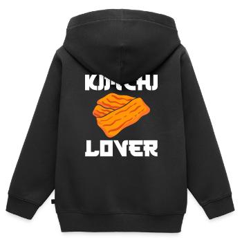 Kimchi Lover Koreanischer Koch - Kinder Premium Organic Zip Hoodie - Schwarz - Hinten - AI Model Kid Male (0cm)
