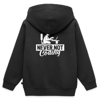 Developer Coder Programmer - Kids Premium Organic Zip-up Hoodie - black - Back - AI Model Kid Male (0cm)