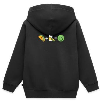 Tacos - Sweat Premium à capuche zippé enfant bio - noir - Dos - AI Model Kid Male (0cm)