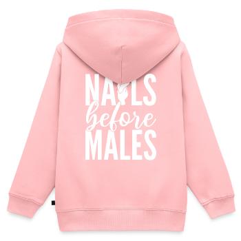Nails Before Males Kosmetikerin - Kinder Premium Organic Zip Hoodie - Rosa - Hinten - AI Model Kid Female (0cm)