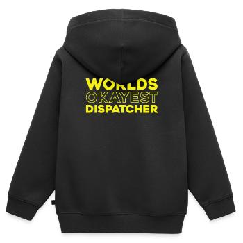 Notruf Leitstelle Einsatzzentrale - Kinder Premium Organic Zip Hoodie - Schwarz - Hinten - AI Model Kid Male (0cm)