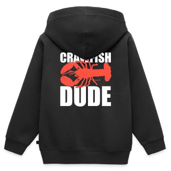 Langustenliebhaber Liebhaber von Meeresfrüchten - Kinder Premium Organic Zip Hoodie - Schwarz - Hinten - AI Model Kid Male (0cm)