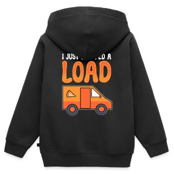 I Just Dropped A Load Pizzalieferant - Kinder Premium Organic Zip Hoodie - Schwarz - Hinten - AI Model Kid Male (0cm)