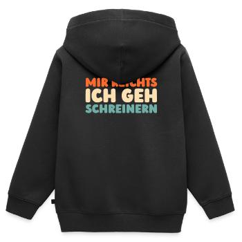 Carpenter Carpenter - Kids Premium Organic Zip-up Hoodie - black - Back - AI Model Kid Male (0cm)
