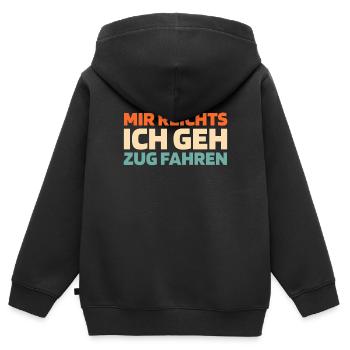 Train Driver Train Driver - Kids Premium Organic Zip-up Hoodie - black - Back - AI Model Kid Male (0cm)