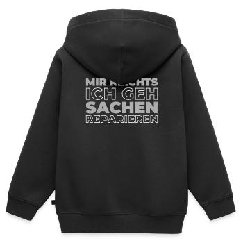 Kfz Mechaniker - Kinder Premium Organic Zip Hoodie - Schwarz - Hinten - AI Model Kid Male (0cm)