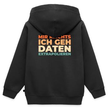 Data Science Data Analyst - Kinder Premium Organic Zip Hoodie - Schwarz - Hinten - AI Model Kid Male (0cm)