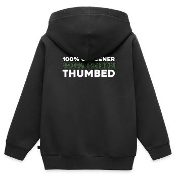 Hobbygärtner Garten - Kinder Premium Organic Zip Hoodie - Schwarz - Hinten - AI Model Kid Male (0cm)
