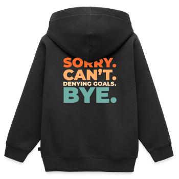 Eishockey Torwart - Kinder Premium Organic Zip Hoodie - Schwarz - Hinten - AI Model Kid Male (0cm)