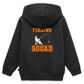 Fishing Squad Kapitän eines Fischerbootes - Kinder Premium Organic Zip Hoodie - Schwarz - Hinten - AI Model Kid Male (0cm)