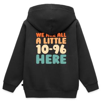 Notruf Leitstelle Einsatzzentrale - Kinder Premium Organic Zip Hoodie - Schwarz - Hinten - AI Model Kid Male (0cm)