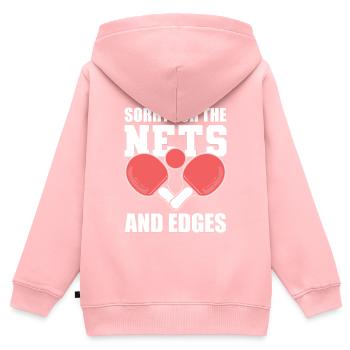 Tischtennis-Ping-Pong Tischtennis-Athlet - Kinder Premium Organic Zip Hoodie - Rosa - Hinten - AI Model Kid Female (0cm)
