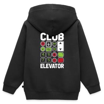 Fahrstuhl Aufzug Tasten - Kinder Premium Organic Zip Hoodie - Schwarz - Hinten - AI Model Kid Male (0cm)