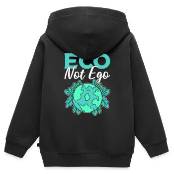 Eco Not Ego Förster - Kinder Premium Organic Zip Hoodie - Schwarz - Hinten - AI Model Kid Male (0cm)