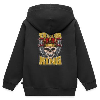 Tätowierer Tattoo Tattoo King - Kinder Premium Organic Zip Hoodie - Schwarz - Hinten - AI Model Kid Male (0cm)