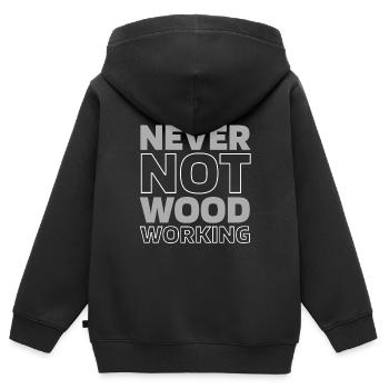 Carpenter Carpenter - Kids Premium Organic Zip-up Hoodie - black - Back - AI Model Kid Male (0cm)