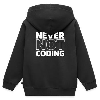 Développeur Codeur Programmeur - Sweat Premium à capuche zippé enfant bio - noir - Dos - AI Model Kid Male (0cm)