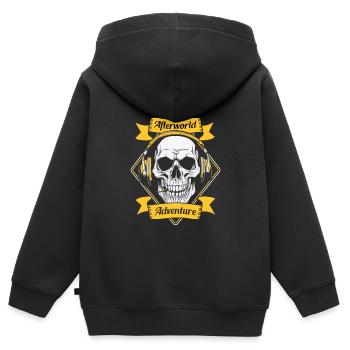 Notruf Leitstelle Einsatzzentrale - Kinder Premium Organic Zip Hoodie - Schwarz - Hinten - AI Model Kid Male (0cm)