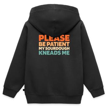 Sourdough bread - Kids Premium Organic Zip-up Hoodie - black - Back - AI Model Kid Male (0cm)