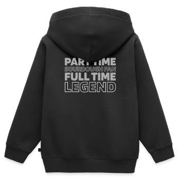 Sourdough bread - Kids Premium Organic Zip-up Hoodie - black - Back - AI Model Kid Male (0cm)