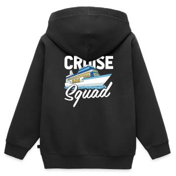 Kreuzfahrt - Kinder Premium Organic Zip Hoodie - Schwarz - Hinten - AI Model Kid Male (0cm)