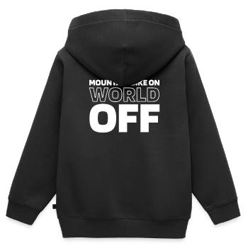 VTT VTT VTT - Sweat Premium à capuche zippé enfant bio - noir - Dos - AI Model Kid Male (0cm)