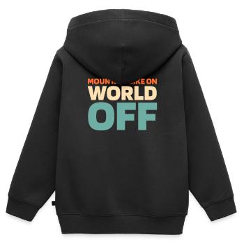 VTT VTT VTT - Sweat Premium à capuche zippé enfant bio - noir - Dos - AI Model Kid Male (0cm)
