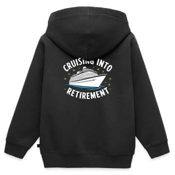 Kreuzfahrt - Kinder Premium Organic Zip Hoodie - Schwarz - Hinten - AI Model Kid Male (0cm)