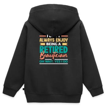 Hautpflege Kosmetikerin Kosmetik - Kinder Premium Organic Zip Hoodie - Schwarz - Hinten - AI Model Kid Male (0cm)