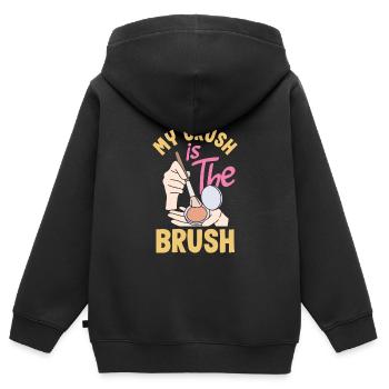 Hautpflege Kosmetikerin Kosmetik - Kinder Premium Organic Zip Hoodie - Schwarz - Hinten - AI Model Kid Male (0cm)