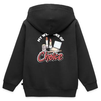 Hautpflege Kosmetikerin Kosmetik - Kinder Premium Organic Zip Hoodie - Schwarz - Hinten - AI Model Kid Male (0cm)