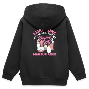 Hautpflege Kosmetikerin Kosmetik - Kinder Premium Organic Zip Hoodie - Schwarz - Hinten - AI Model Kid Male (0cm)