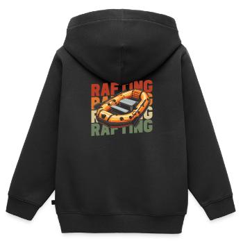 Rafting - Sweat Premium à capuche zippé enfant bio - noir - Dos - AI Model Kid Male (0cm)