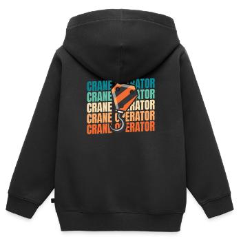 Crane Operator Crane Operator - Kids Premium Organic Zip-up Hoodie - black - Back - AI Model Kid Male (0cm)